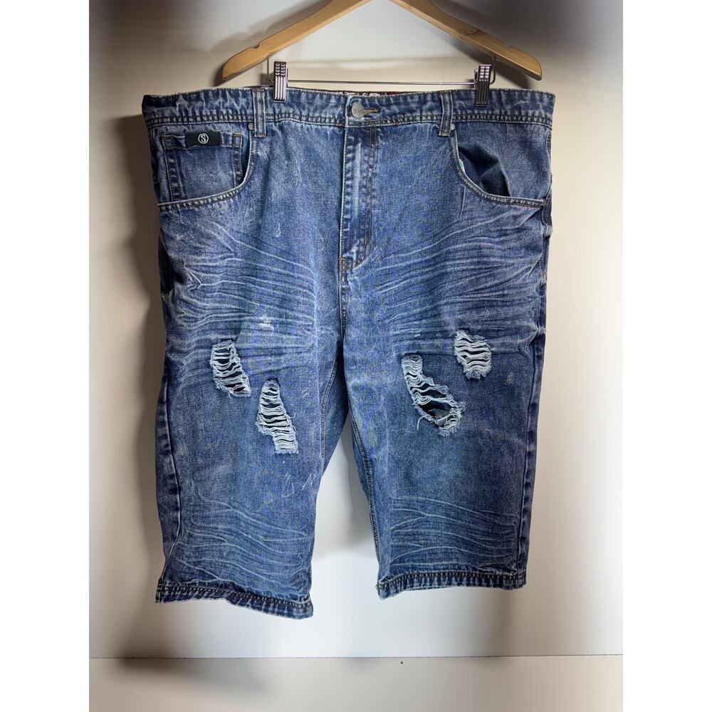 Switch Men’s Shorts Sz 44 Distressed Denim Streetwear Baggy Y2K Skater Hip Hop